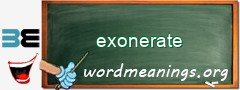 WordMeaning blackboard for exonerate